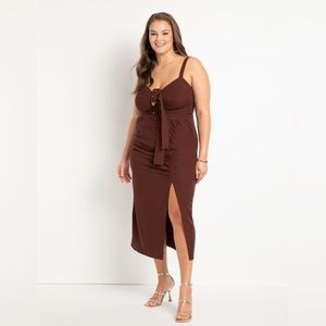 Eloquii Linen Buckle front Dress (NWT) sz 18